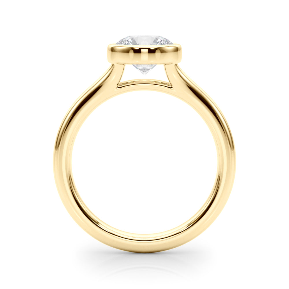 Round Bezel Set Solitaire Engagement Ring