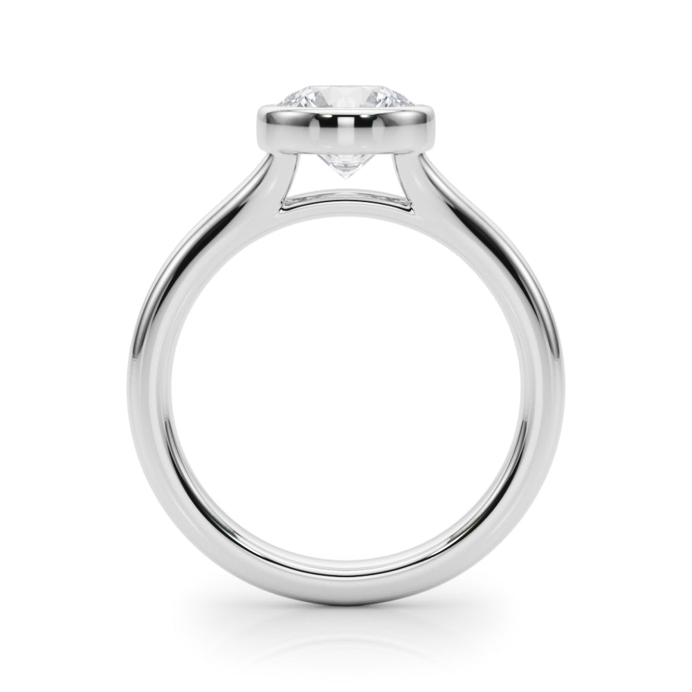 Round Bezel Set Solitaire Engagement Ring