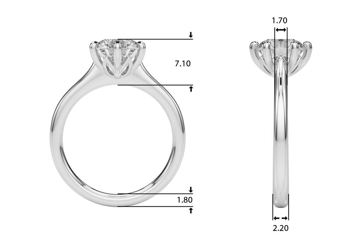 6-Prong Round Solitaire Engagement Ring