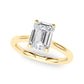 Solitaire Emerald Cut Engagement Ring
