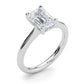 Solitaire Emerald Cut Engagement Ring