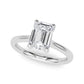 Solitaire Emerald Cut Engagement Ring