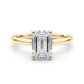 Solitaire Emerald Cut Engagement Ring