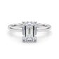 Solitaire Emerald Cut Engagement Ring