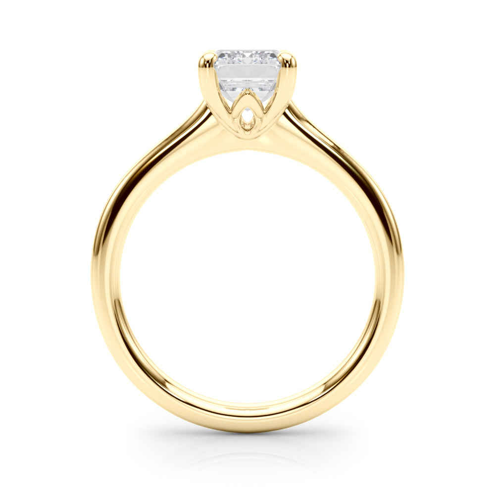 Solitaire Emerald Cut Engagement Ring