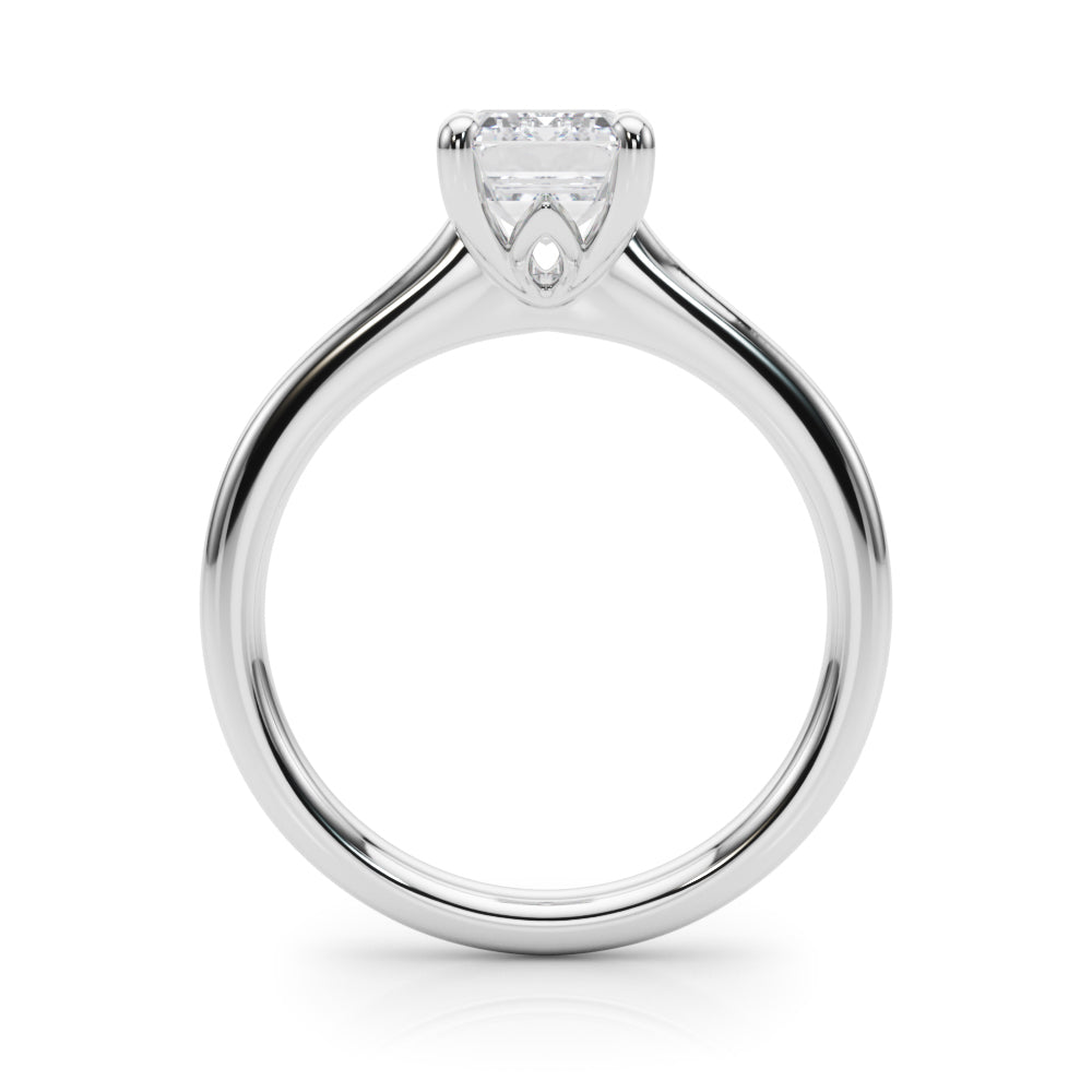 Solitaire Emerald Cut Engagement Ring
