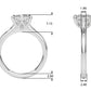 Solitaire Princess Cut Engagement Ring