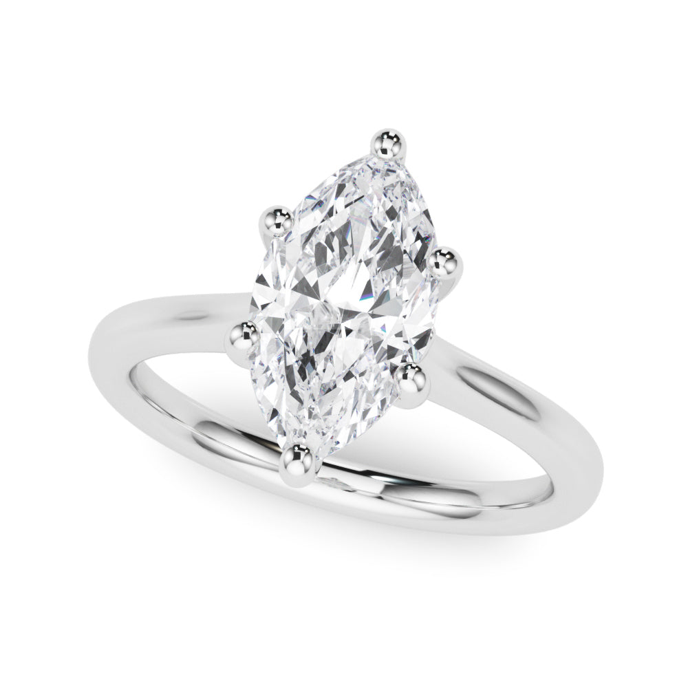 Solitaire Marquise Engagement Ring