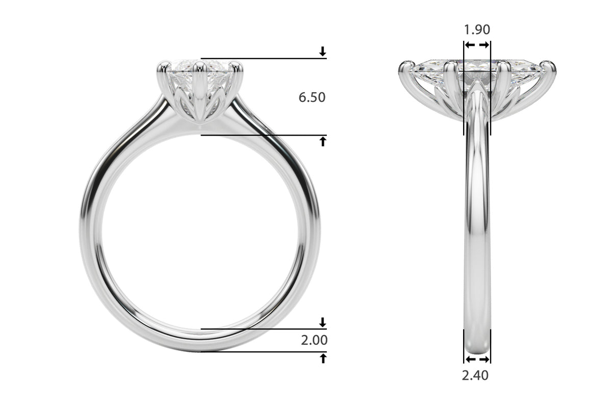 Solitaire Marquise Engagement Ring