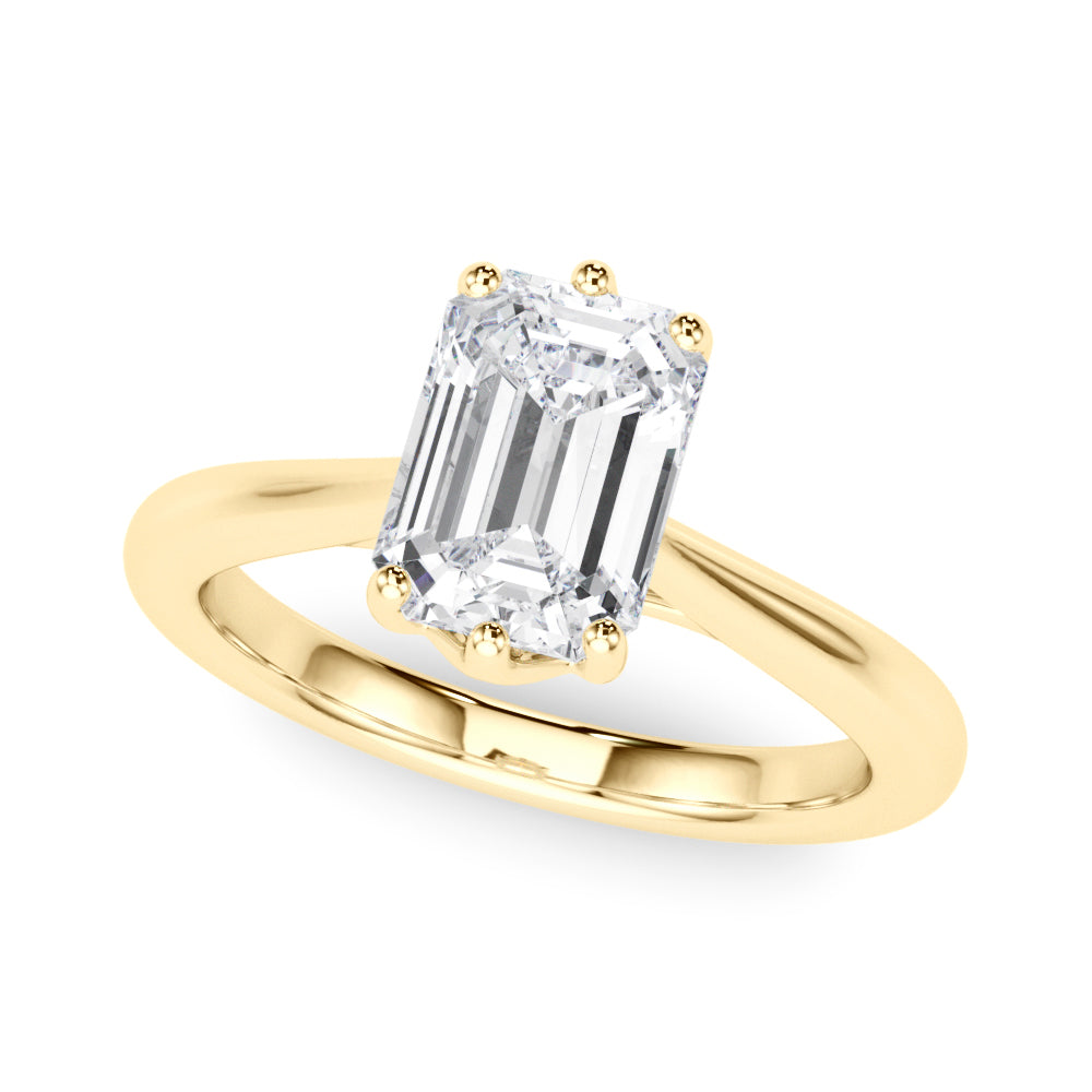 6-Prong Solitaire Emerald Cut Engagement Ring
