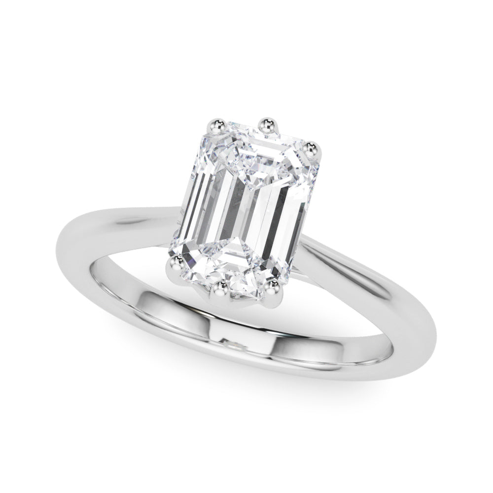 6-Prong Solitaire Emerald Cut Engagement Ring