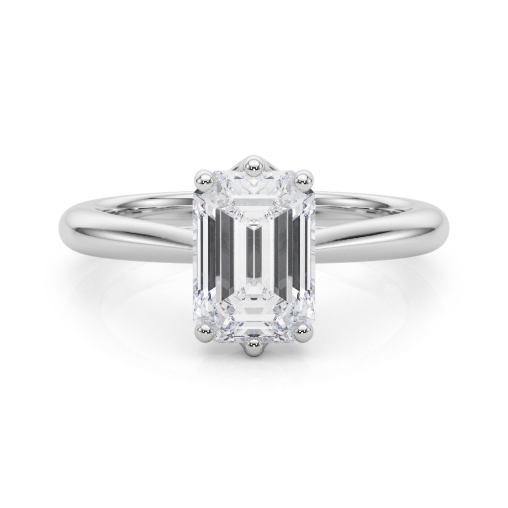 6-Prong Solitaire Emerald Cut Engagement Ring