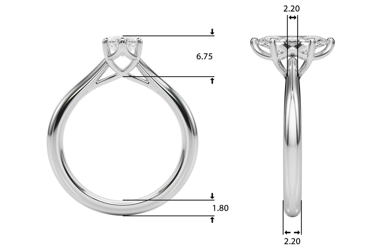 6-Prong Solitaire Marquise Engagement Ring