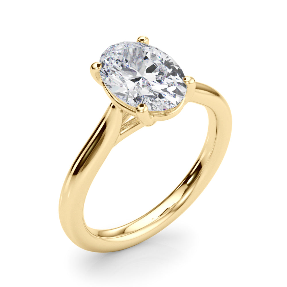 Solitaire Oval Engagement Ring