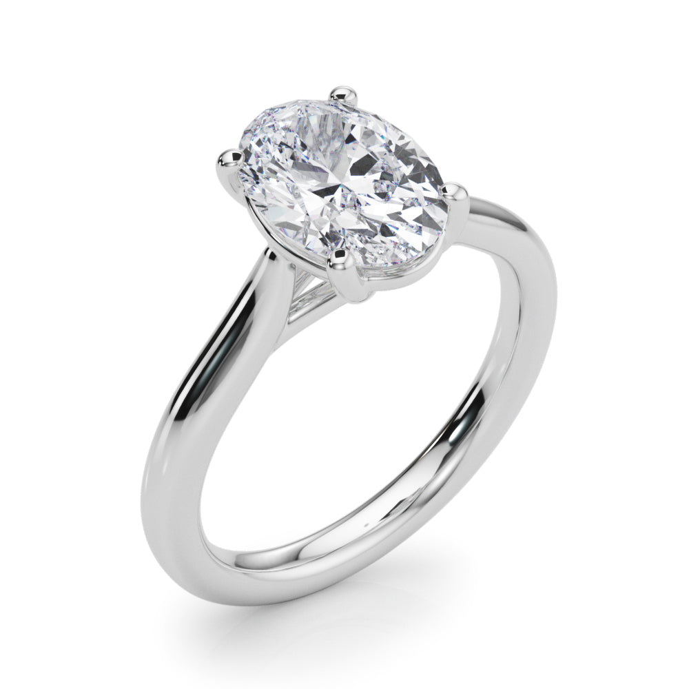 Solitaire Oval Engagement Ring
