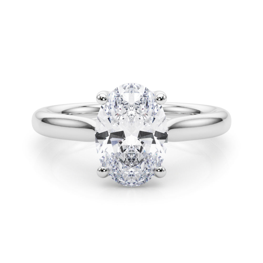 Solitaire Oval Engagement Ring