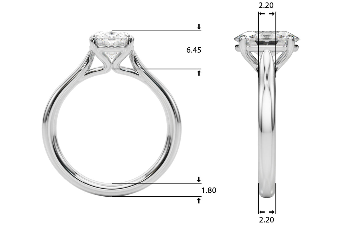 Solitaire Oval Engagement Ring