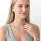 1/4 Ctw Bold Open Window Octagonal Shape D-Link Round Cut Diamond Paperclip Necklace in Sterling Silver