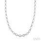 1/4 Ctw Bold Open Window Octagonal Shape D-Link Round Cut Diamond Paperclip Necklace in Sterling Silver