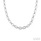 1/4 Ctw Bold Open Window Octagonal Shape D-Link Round Cut Diamond Paperclip Necklace in Sterling Silver