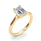 Solitaire Emerald Cut Engagement Ring
