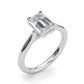 Solitaire Emerald Cut Engagement Ring