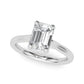 Solitaire Emerald Cut Engagement Ring