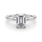 Solitaire Emerald Cut Engagement Ring