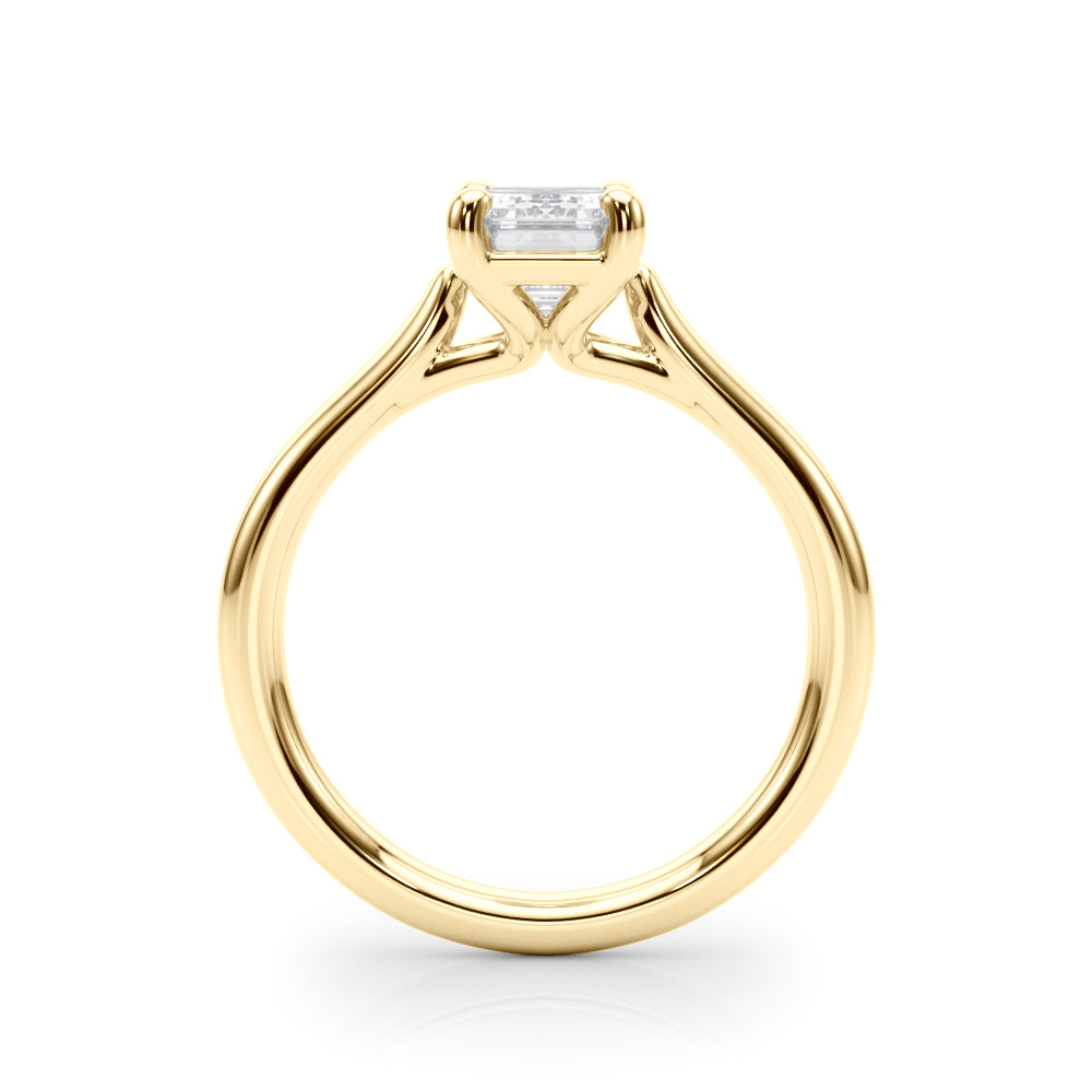 Solitaire Emerald Cut Engagement Ring