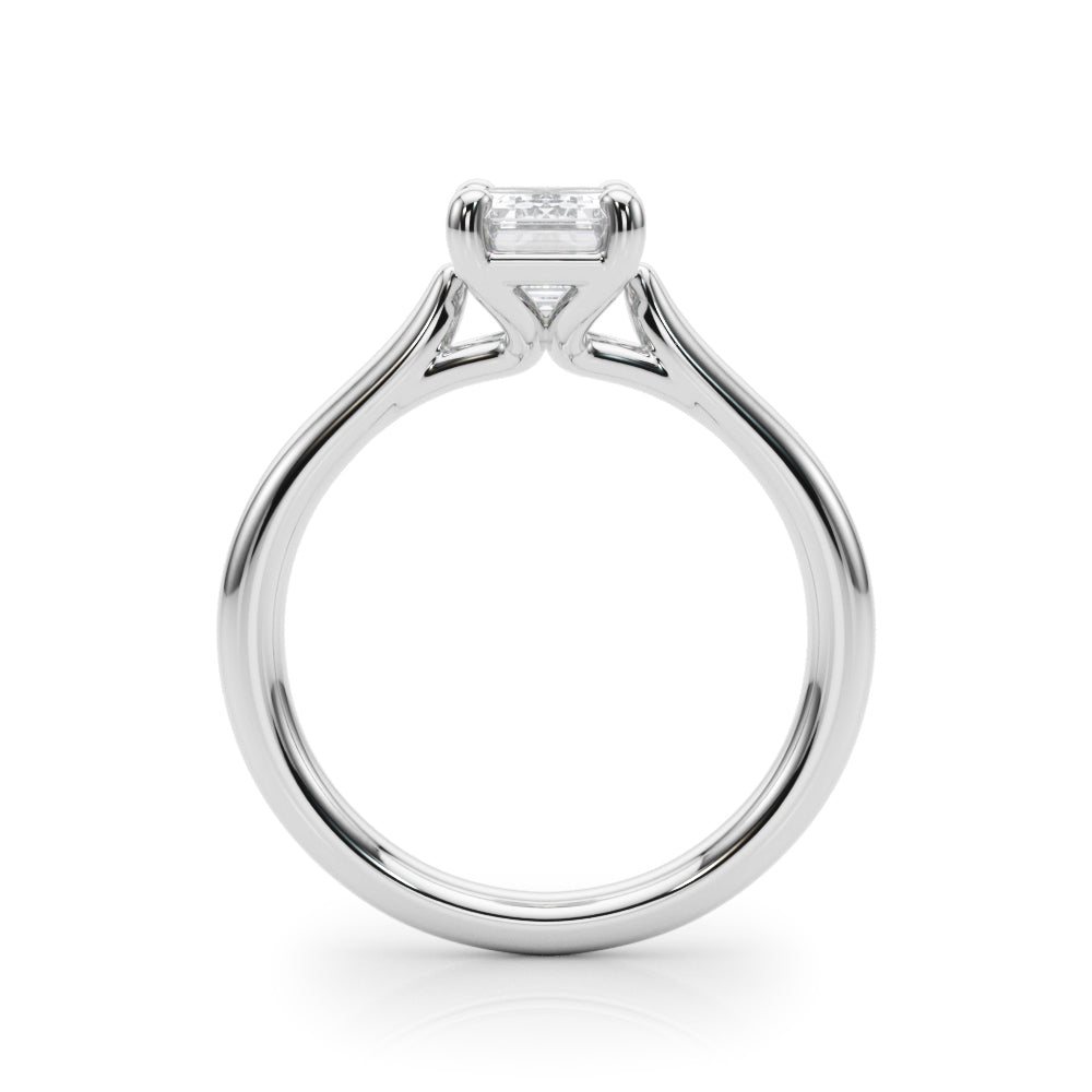 Solitaire Emerald Cut Engagement Ring