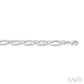1/10 Ctw Emerald Shape D-Link Round Cut Diamond Fashion Bracelet in Sterling Silver