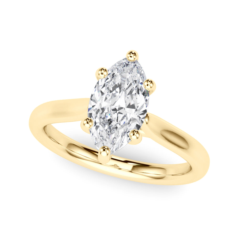 Solitaire Marquise Engagement Ring