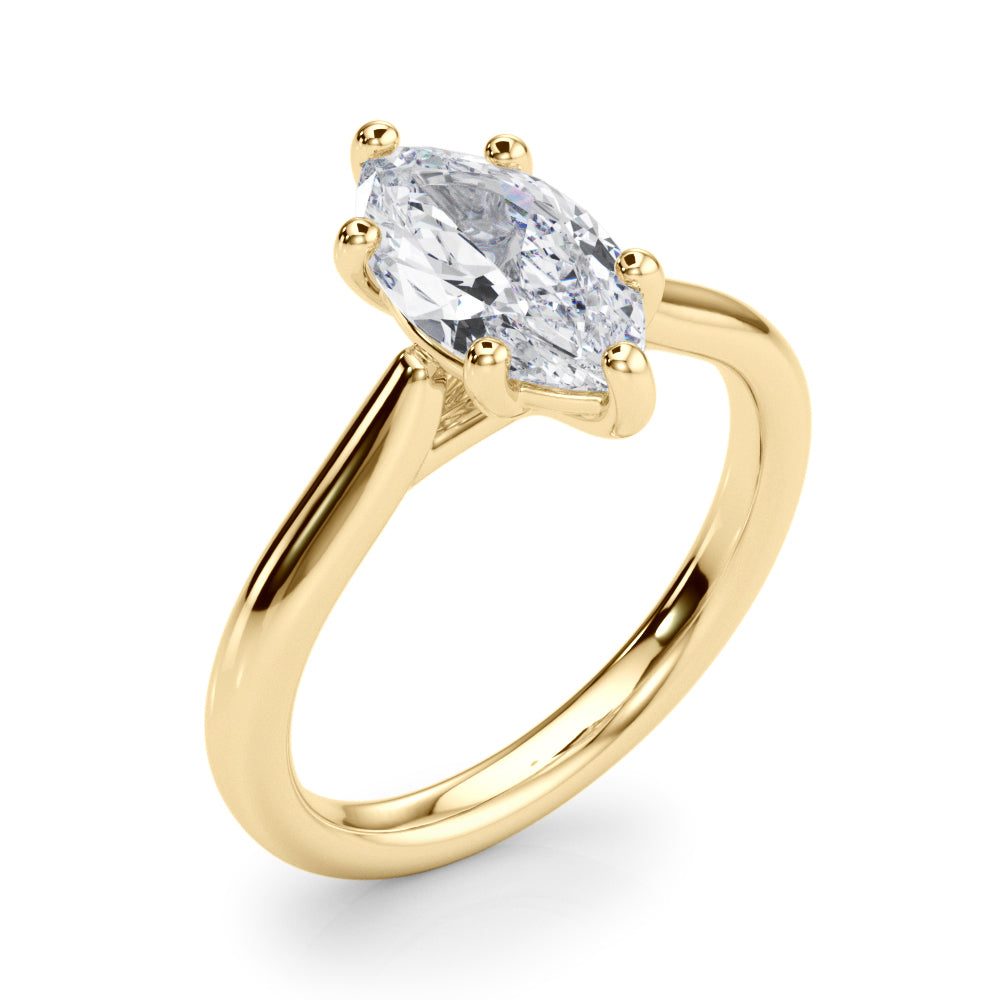 Solitaire Marquise Engagement Ring