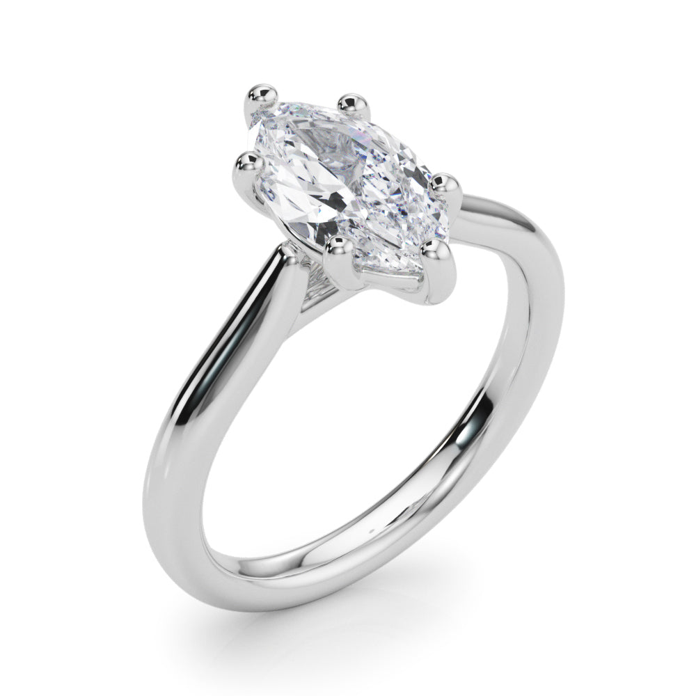 Solitaire Marquise Engagement Ring