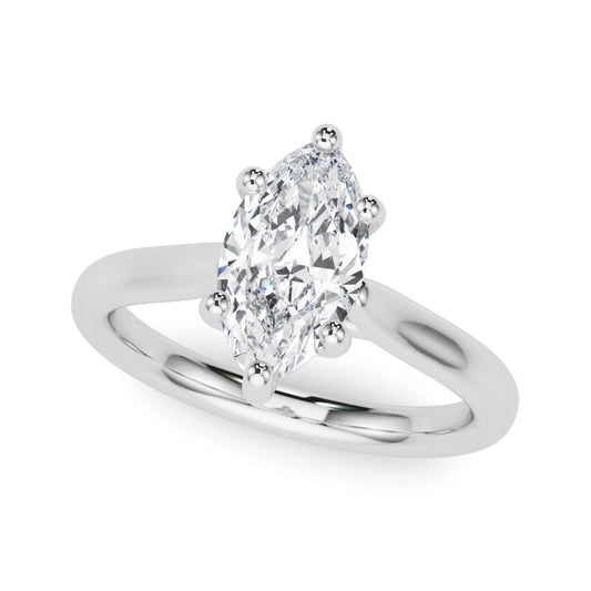 Solitaire Marquise Engagement Ring