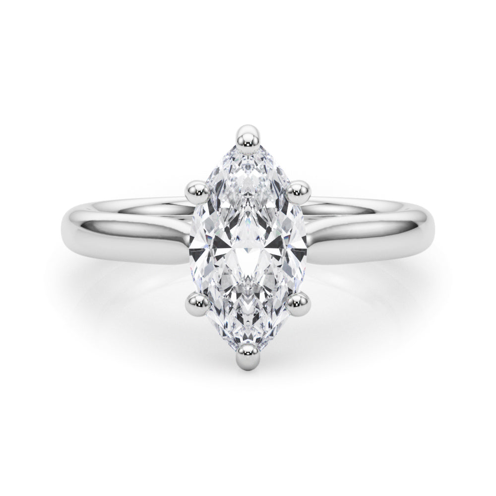 Solitaire Marquise Engagement Ring