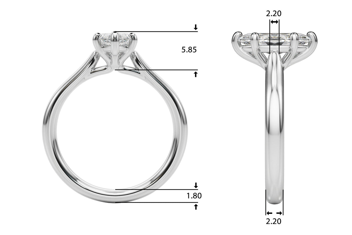 Solitaire Marquise Engagement Ring