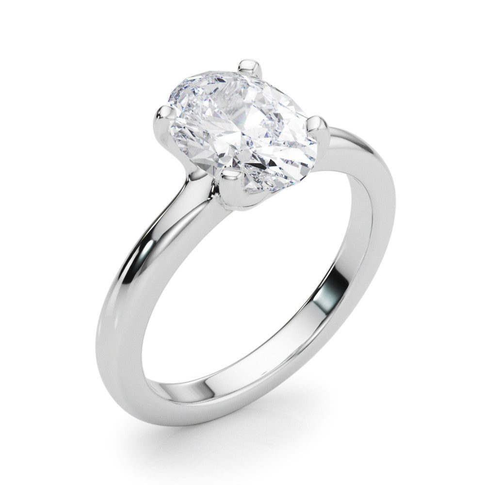 Solitaire Oval Engagement Ring