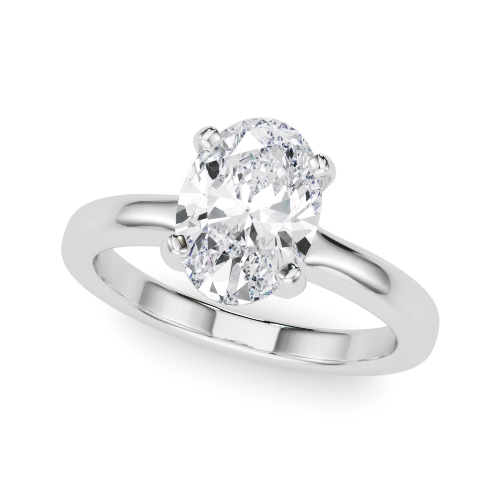 Solitaire Oval Engagement Ring