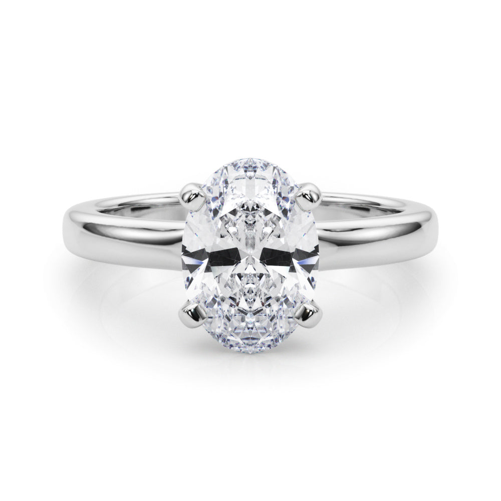 Solitaire Oval Engagement Ring