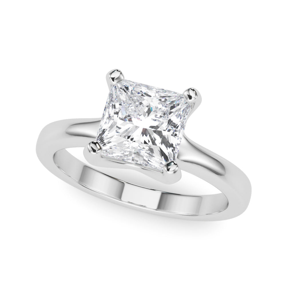 Solitaire Princess Cut Engagement Ring