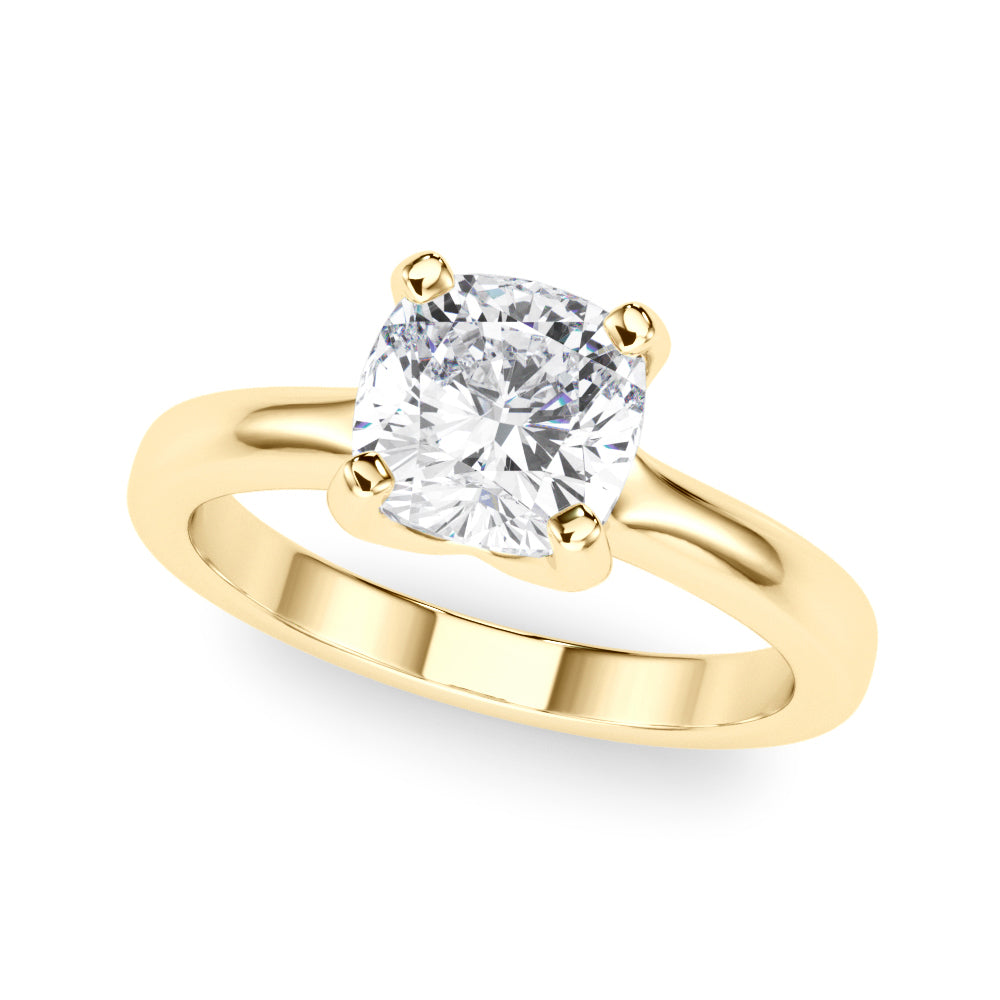 Solitaire Cushion Engagement Ring