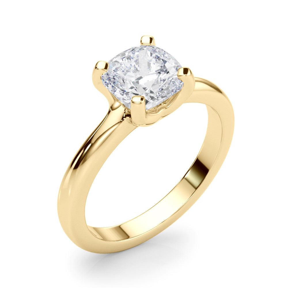 Solitaire Cushion Engagement Ring