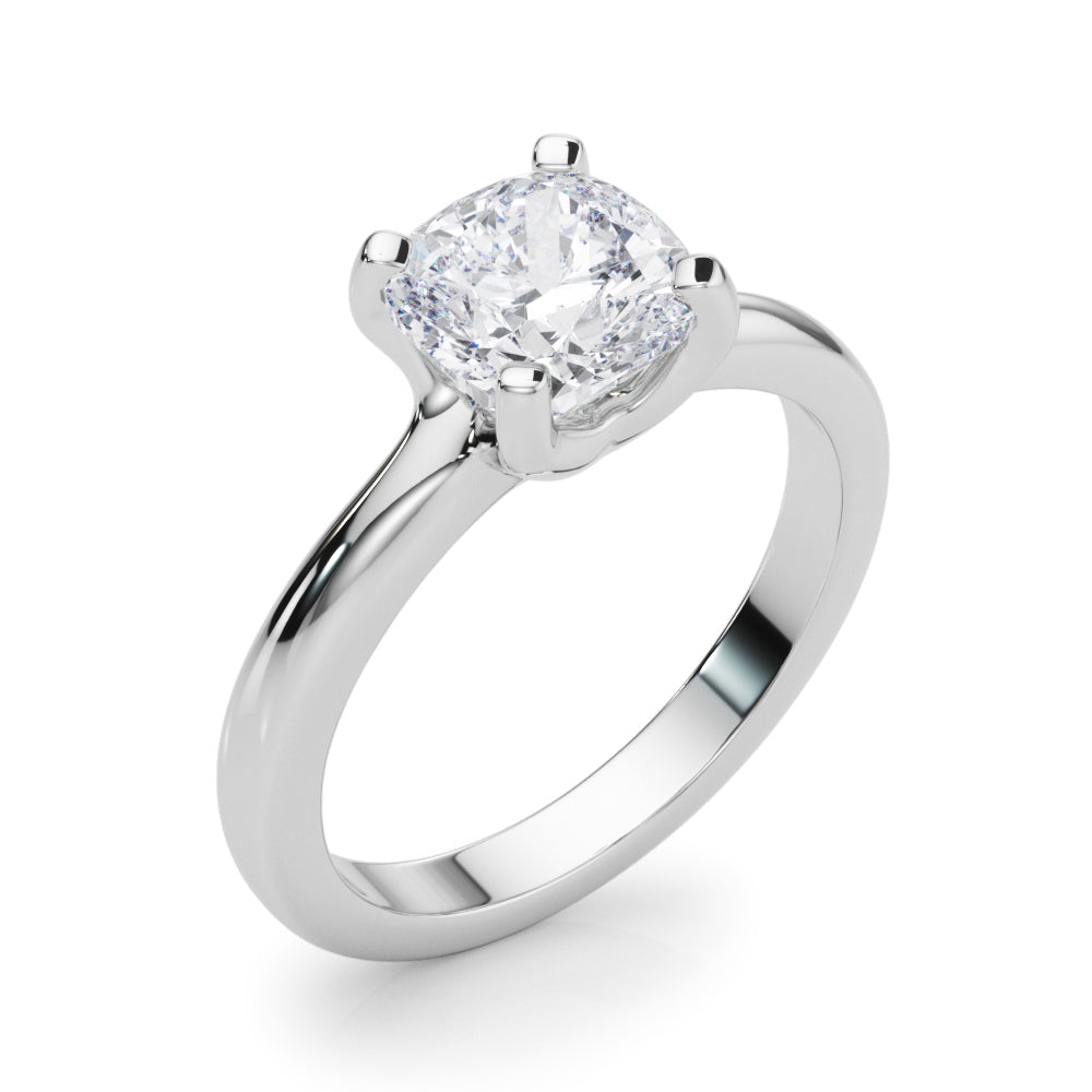 Solitaire Cushion Engagement Ring