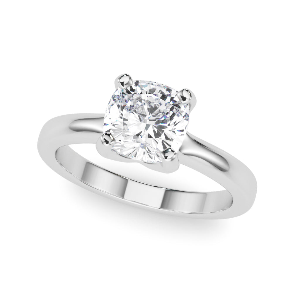 Solitaire Cushion Engagement Ring