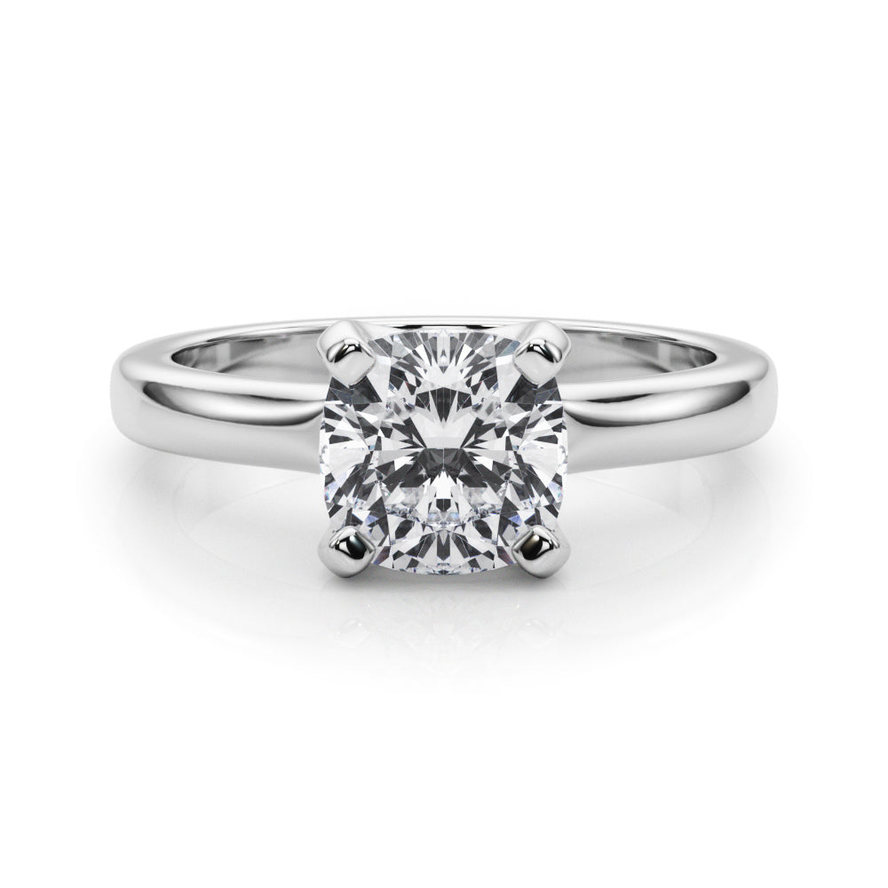 Solitaire Cushion Engagement Ring