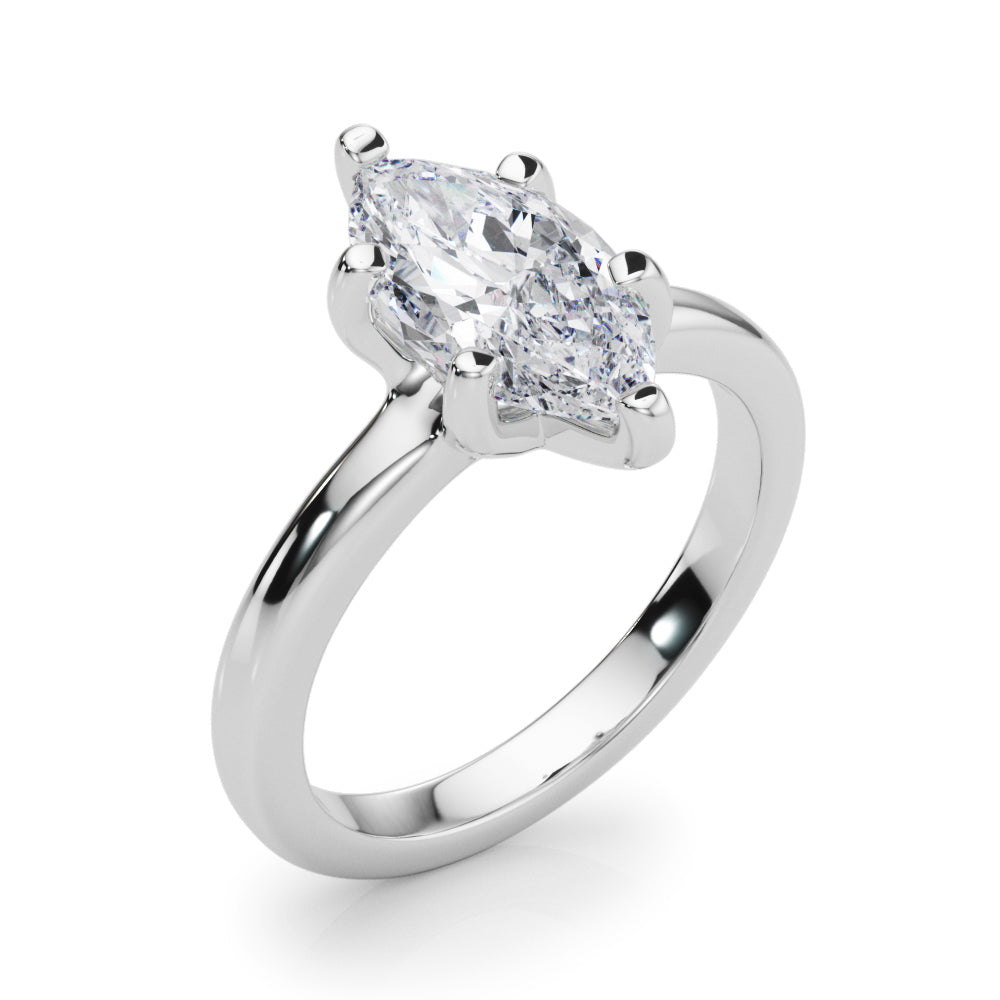 Solitaire Marquise Engagement Ring