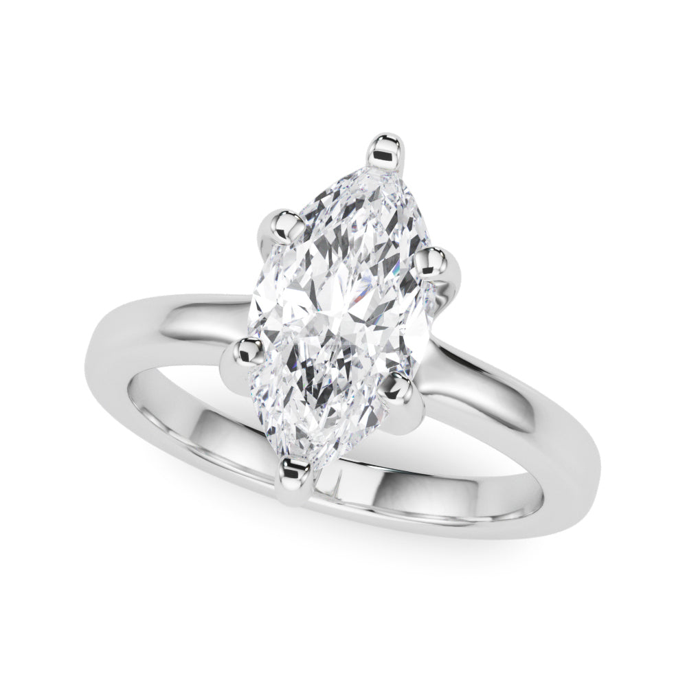 Solitaire Marquise Engagement Ring