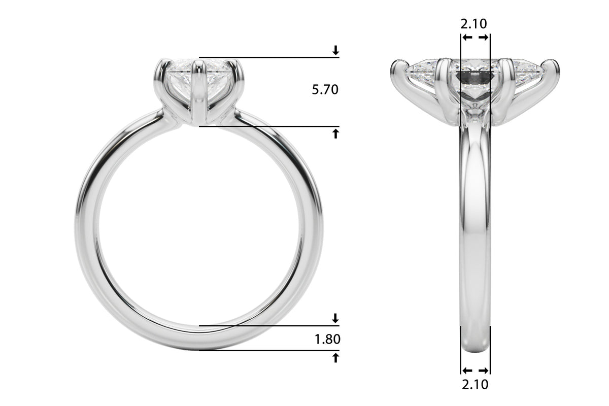 Solitaire Marquise Engagement Ring