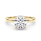 Double Hidden Halo Round Engagement Ring